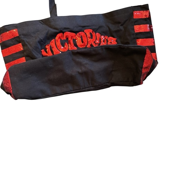 Victoria's Secret Sequined Black and Red Tote NWT - Picture 6 of 12